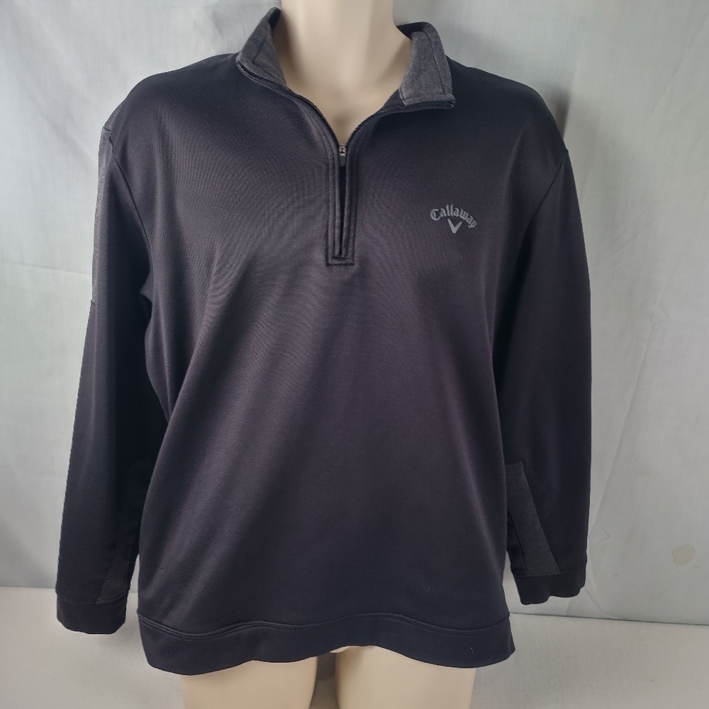 Callaway Men's Size Large Qrt Zip Golf Drifit Hoodie Pullover Course Greens